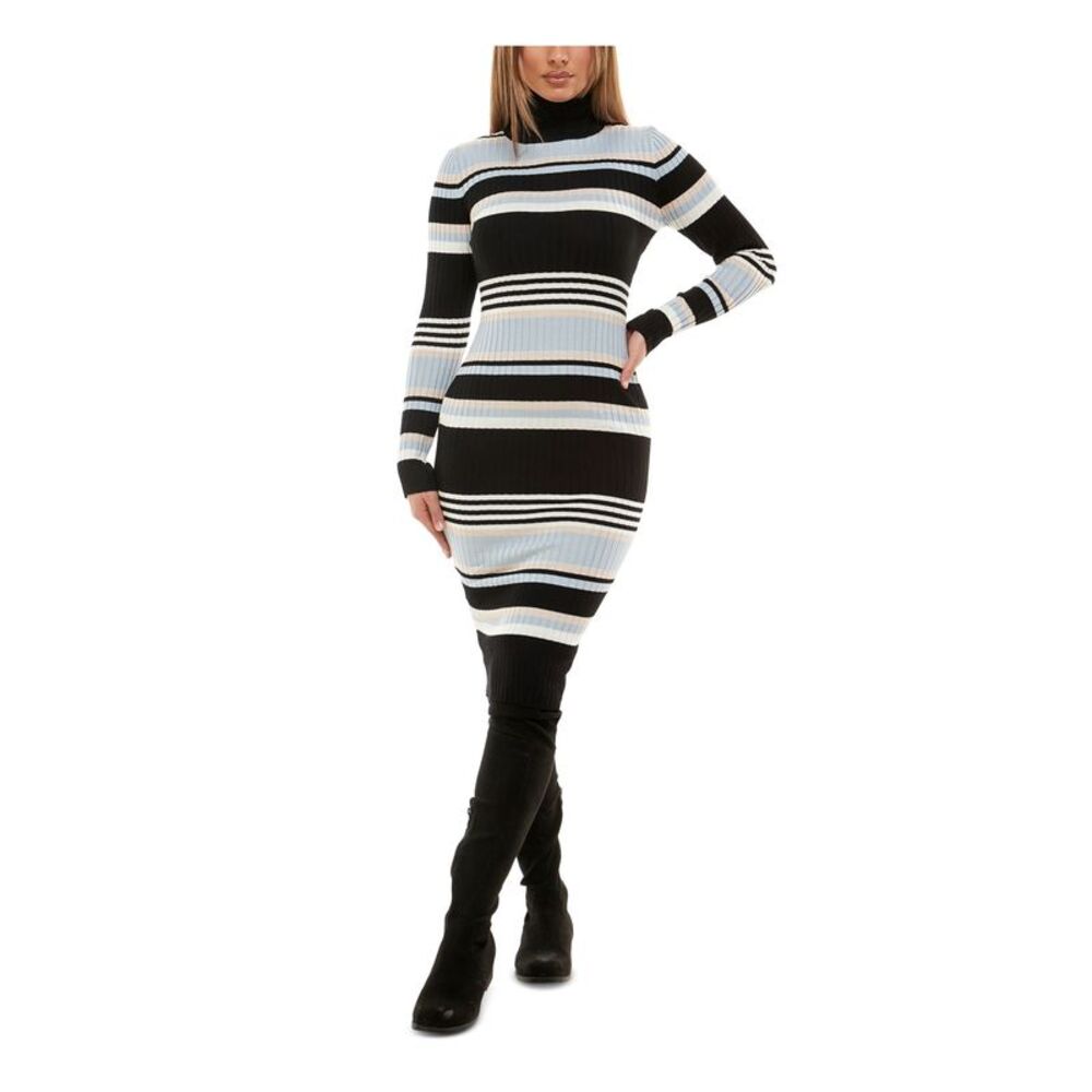 ALMOST FAMOUS Black Stretch Long Sleeve Midi Dress XL